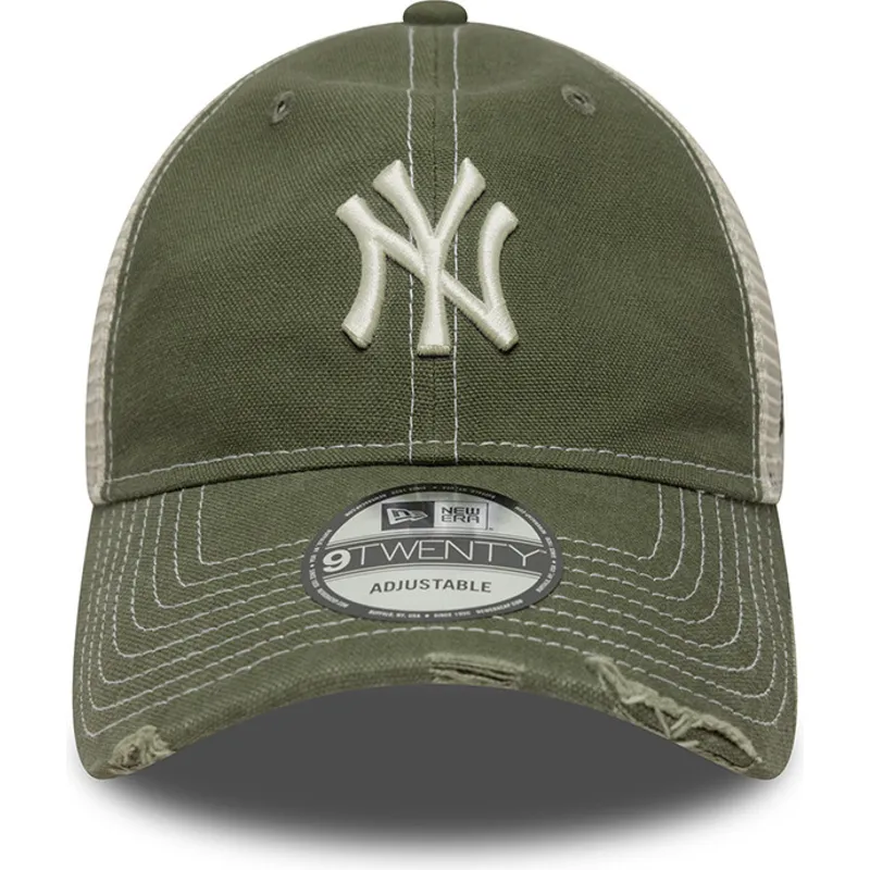 petten-gebogen-groen-verstelbaar-9twenty-cotton-canv-van-new-york-yankees-mlb-van-new-era