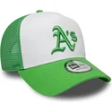 petten-gebogen-groen-snapback-a-frame-league-essential-van-oakland-athletics-mlb-van-new-era
