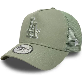 Petten gebogen groen snapback A Frame Outline van Los Angeles Dodgers MLB van New Era