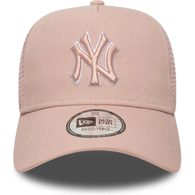 petten-gebogen-roze-snapback-a-frame-outline-van-new-york-yankees-mlb-van-new-era petten-gebogen-roze-snapback-a-frame-outline-van-new-york-yankees-mlb-van-new-era