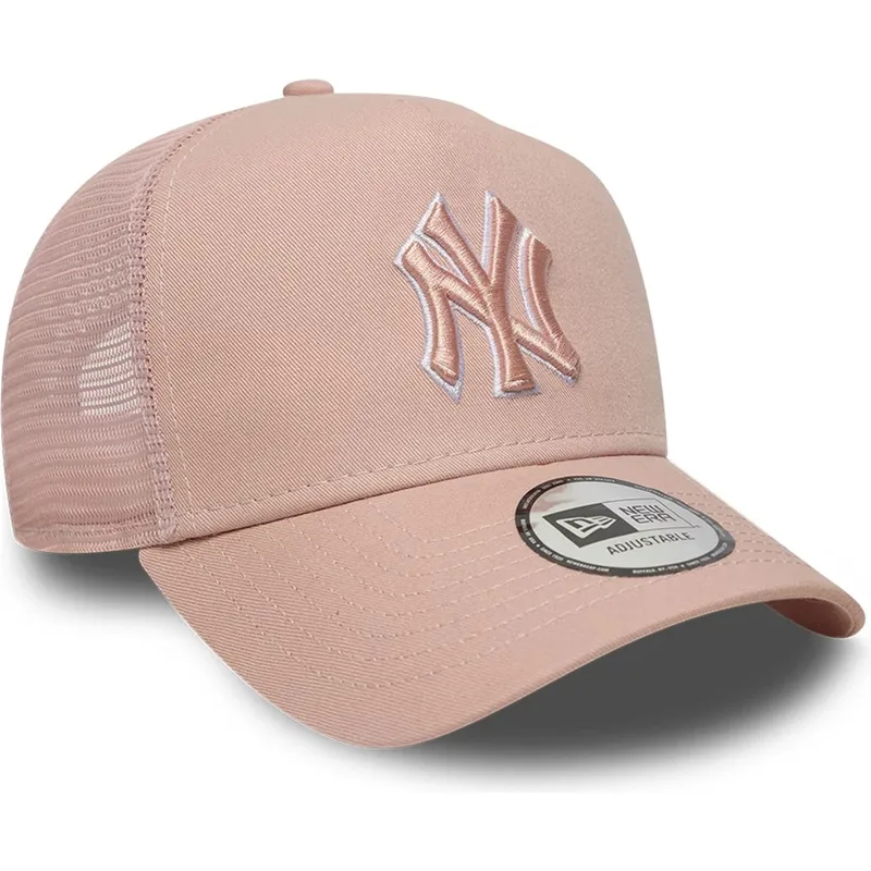 petten-gebogen-roze-snapback-a-frame-outline-van-new-york-yankees-mlb-van-new-era petten-gebogen-roze-snapback-a-frame-outline-van-new-york-yankees-mlb-van-new-era