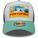 petten-gebogen-meerkleurig-snapback-a-frame-location-patch-van-portofino-van-new-era