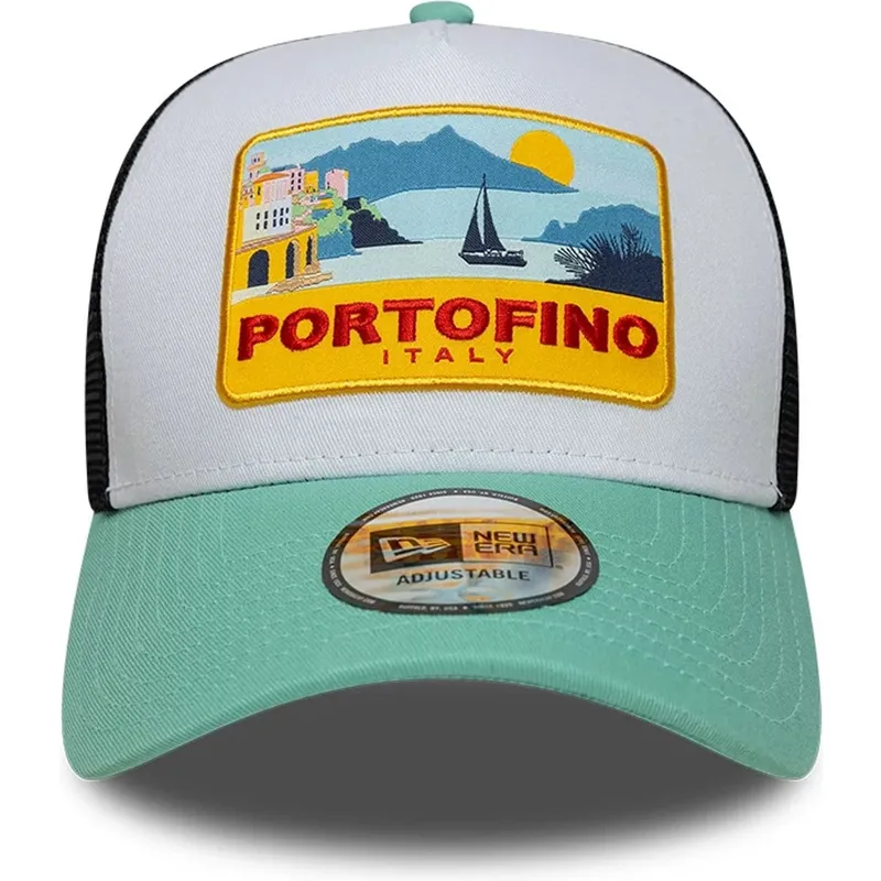 petten-gebogen-meerkleurig-snapback-a-frame-location-patch-van-portofino-van-new-era