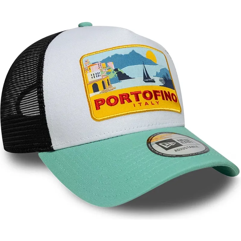 petten-gebogen-meerkleurig-snapback-a-frame-location-patch-van-portofino-van-new-era