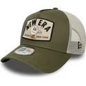 petten-gebogen-groen-snapback-a-frame-summer-patch-van-new-era