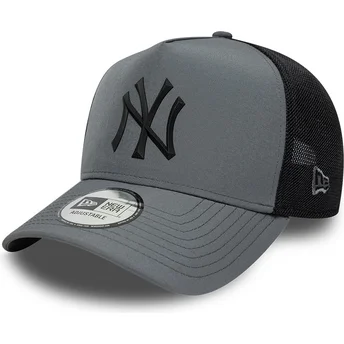 Petten gebogen grijs snapback A Frame Sport van New York...