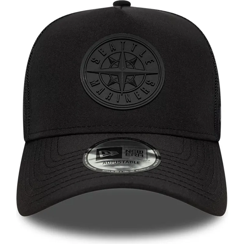 petten-gebogen-zwart-snapback-a-frame-sport-van-seattle-mariners-mlb-van-new-era