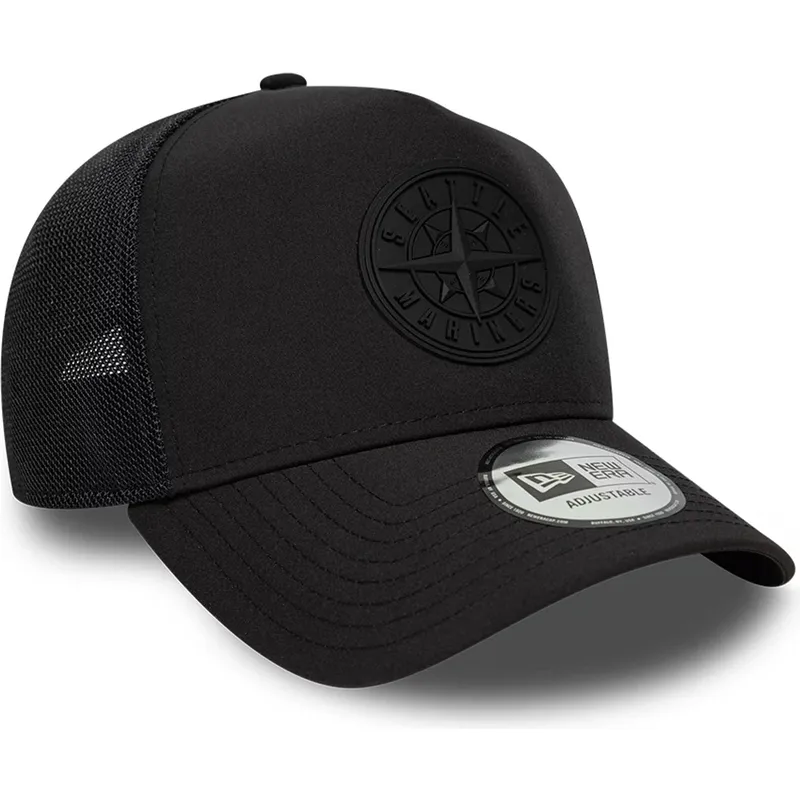 petten-gebogen-zwart-snapback-a-frame-sport-van-seattle-mariners-mlb-van-new-era