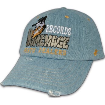 Petten gebogen blauw verstelbaar Denim Records Music Shapes Identity The 90s van Homenage
