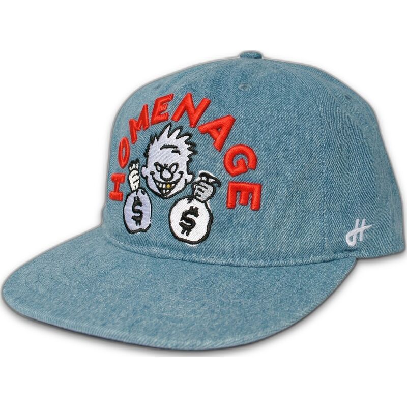 petten-plat-blauw-snapback-denim-money-music-shapes-identity-the-snap-van-homenage