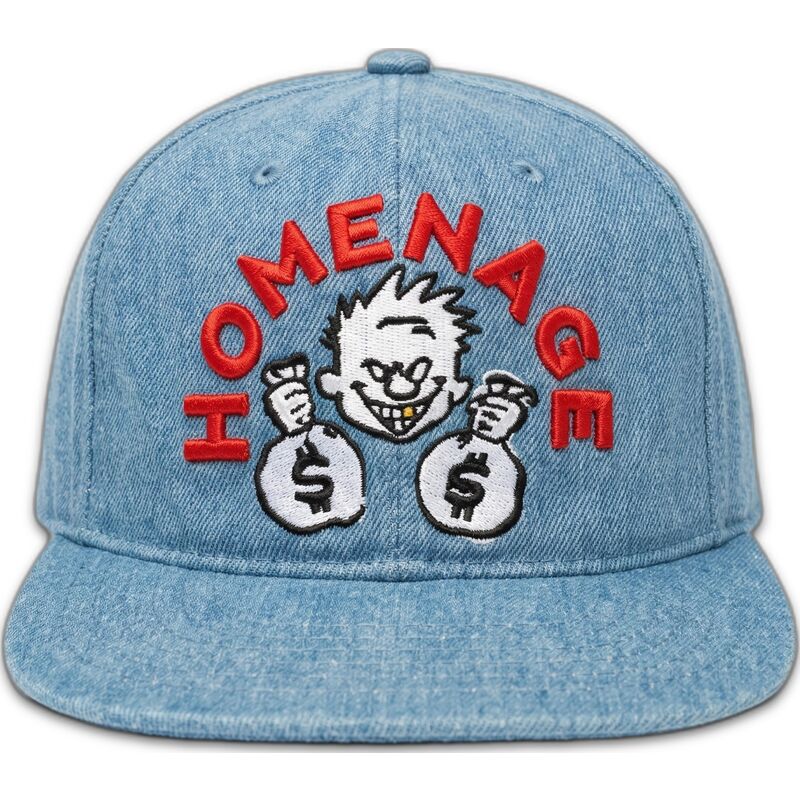 petten-plat-blauw-snapback-denim-money-music-shapes-identity-the-snap-van-homenage