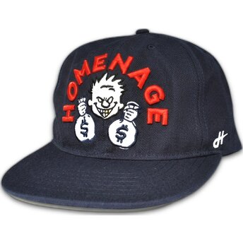 Petten plat marineblauw snapback Money Music Shapes Identity The Snap van Homenage