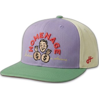 Petten gebogen meerkleurig snapback Money Music Shapes Identity The Snap van Homenage
