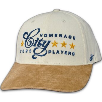Petten gebogen khaki snapback Suede Players Sport The Ball van Homenage