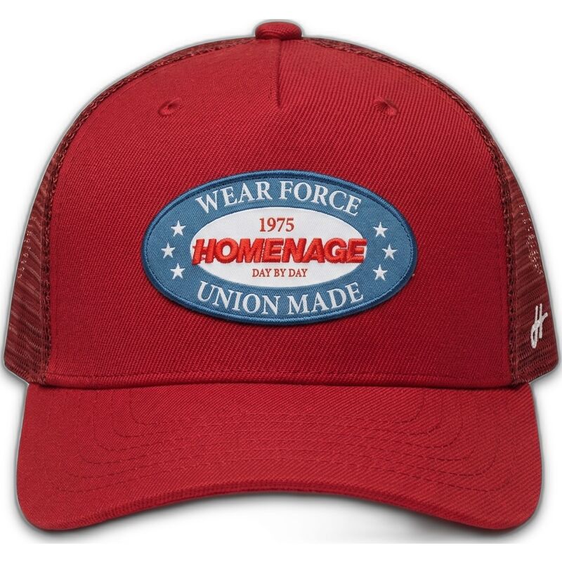 petten-gebogen-rood-snapback-the-trucker-union-workwear-the-van-homenage