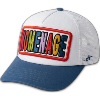 Petten gebogen blauw snapback The Trucker Childhood Fun The van Homenage