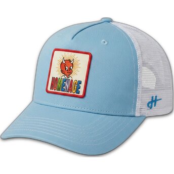 Petten gebogen blauw snapback The Trucker Childhood Fun The van Homenage
