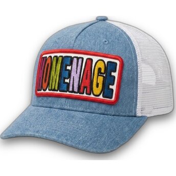 Petten gebogen blauw snapback The Trucker Denim Childhood Fun The van Homenage