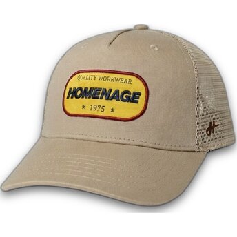 Petten gebogen beige snapback The Trucker Work 1975 Workwear The van Homenage