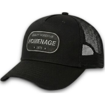 Petten gebogen zwart snapback The Trucker Work 1975 Workwear The van Homenage