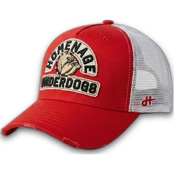 Petten gebogen rood snapback The Trucker Underdogs The van Homenage