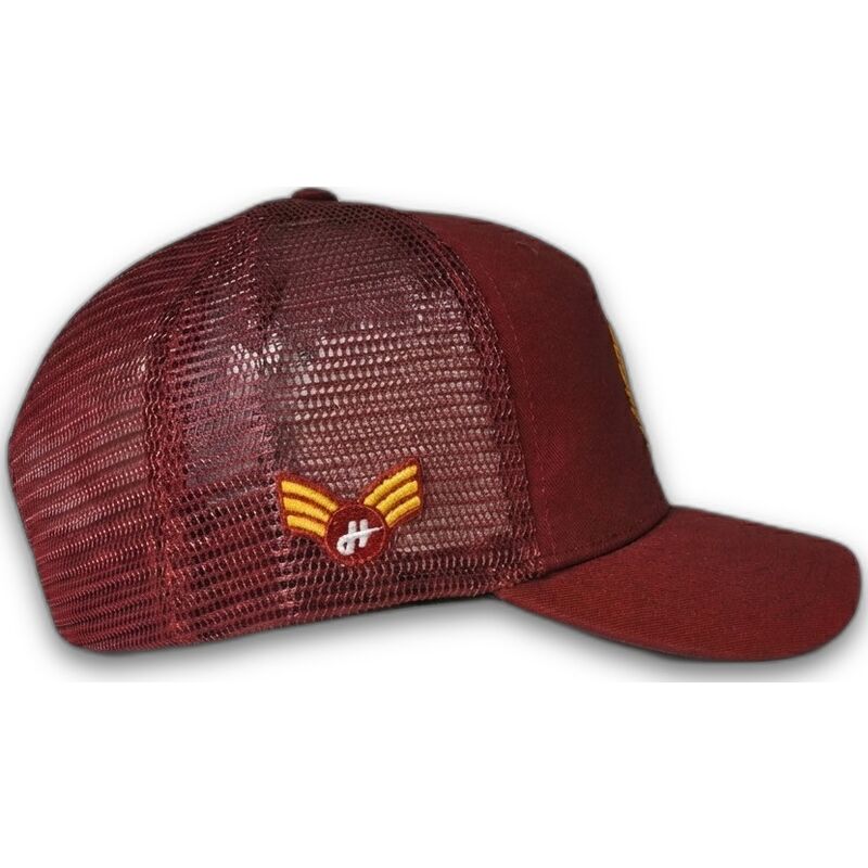 petten-gebogen-rood-snapback-the-trucker-jet-military-surplus-the-van-homenage