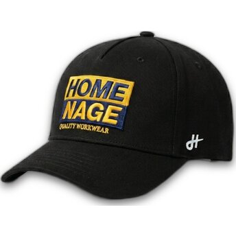 Petten gebogen zwart snapback Decker Workwear The Retro van Homenage