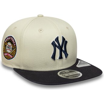 Petten plat beige snapback 9FIFTY Original Fit World Series van New York Yankees MLB van New Era