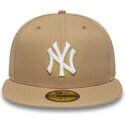petten-plat-bruin-fitted-59fifty-league-essential-van-new-york-yankees-mlb-van-new-era