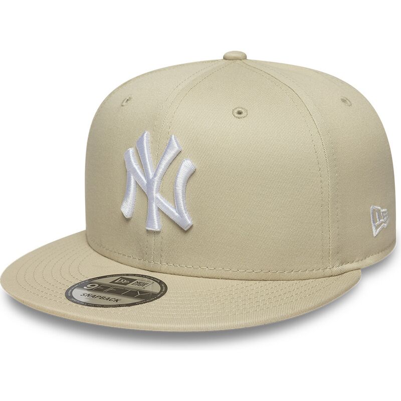 petten-plat-beige-snapback-9fifty-league-essential-van-new-york-yankees-mlb-van-new-era