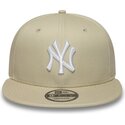 petten-plat-beige-snapback-9fifty-league-essential-van-new-york-yankees-mlb-van-new-era