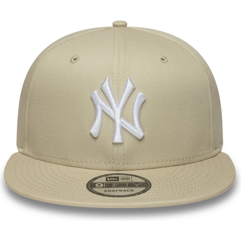 petten-plat-beige-snapback-9fifty-league-essential-van-new-york-yankees-mlb-van-new-era