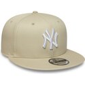 petten-plat-beige-snapback-9fifty-league-essential-van-new-york-yankees-mlb-van-new-era
