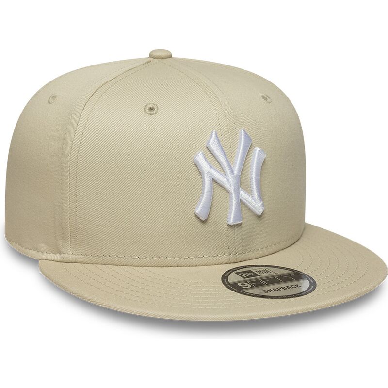 petten-plat-beige-snapback-9fifty-league-essential-van-new-york-yankees-mlb-van-new-era