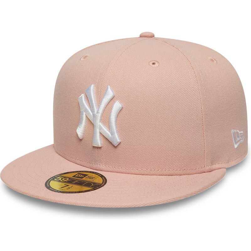 petten-plat-roze-fitted-59fifty-league-essential-van-new-york-yankees-mlb-van-new-era