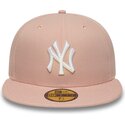 petten-plat-roze-fitted-59fifty-league-essential-van-new-york-yankees-mlb-van-new-era