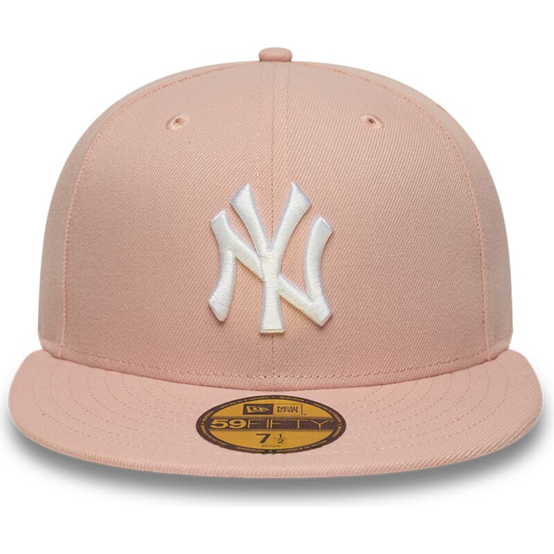 petten-plat-roze-fitted-59fifty-league-essential-van-new-york-yankees-mlb-van-new-era