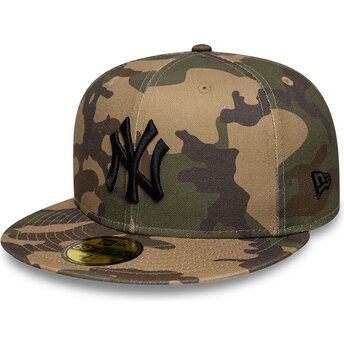 Petten plat camouflage fitted 59FIFTY Camo van New York...