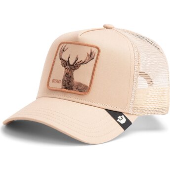 Petten gebogen beige snapback Blur Stag The Farm van...
