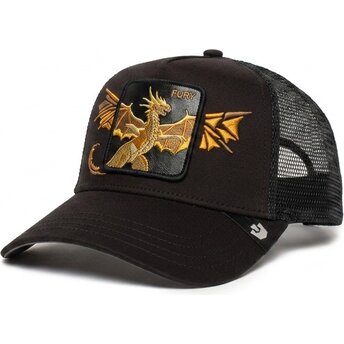 Petten gebogen zwart snapback Wings Fury The Farm van...