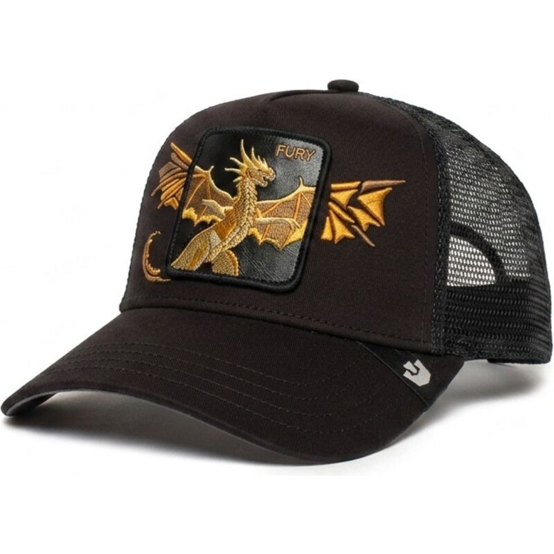 petten-gebogen-zwart-snapback-wings-fury-the-farm-van-goorin-bros