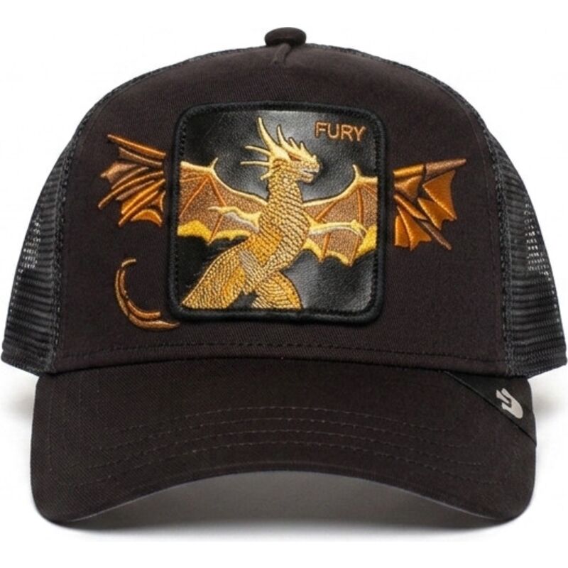 petten-gebogen-zwart-snapback-wings-fury-the-farm-van-goorin-bros