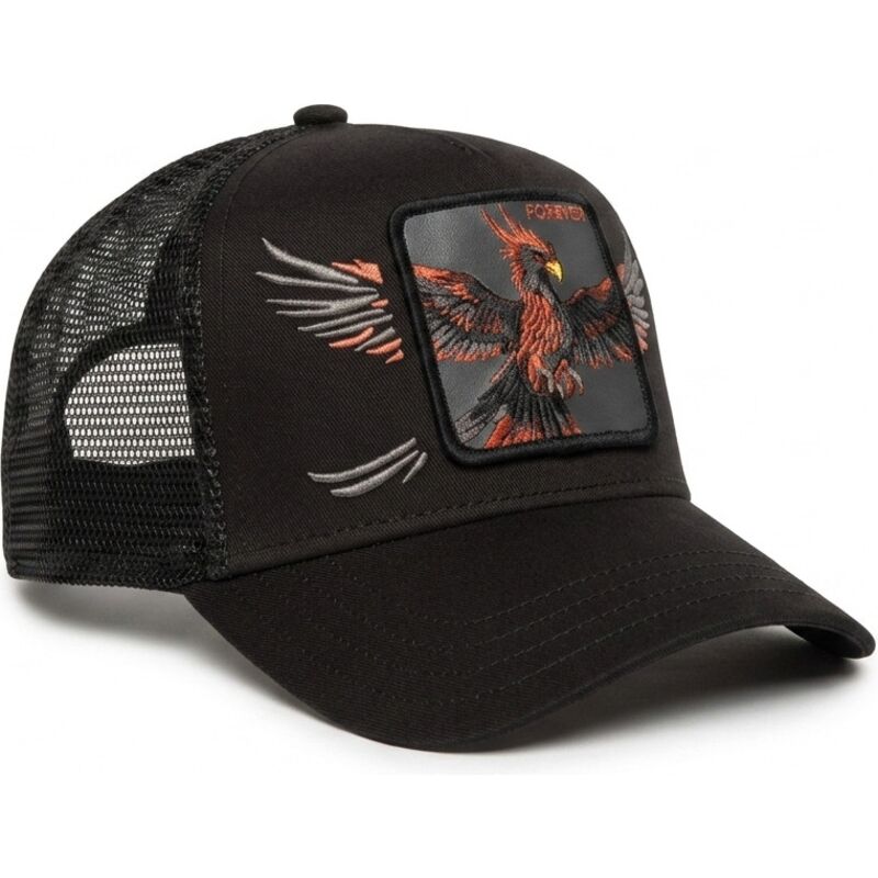 petten-gebogen-zwart-snapback-wings-forever-the-farm-van-goorin-bros