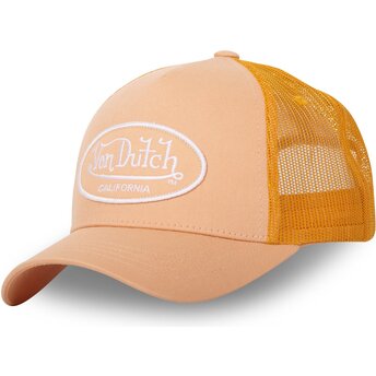 Petten gebogen oranje snapback voor kinderen LOF B6C van Von Dutch
