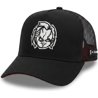 Petten gebogen zwart snapback CHU1 BLOB Chucky van Capslab