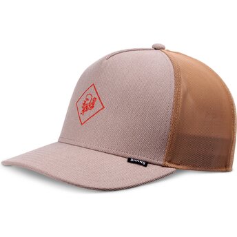 Petten gebogen bruin snapback HFT FineFine van Djinns