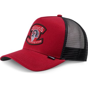 Petten gebogen rood snapback HFT OctoGrape van Djinns