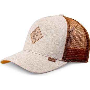 Petten gebogen beige snapback HFT ColourMelange van Djinns
