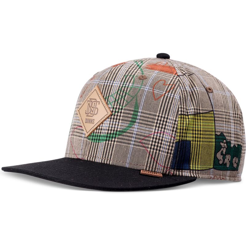petten-plat-grijs-snapback-crinklecheck-van-djinns