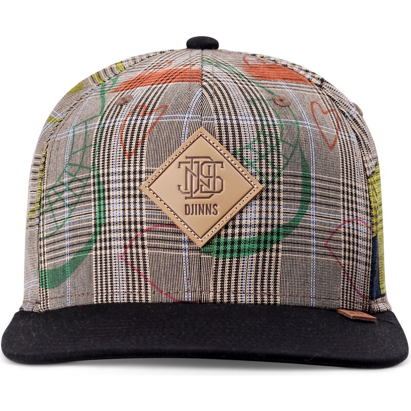 petten-plat-grijs-snapback-crinklecheck-van-djinns